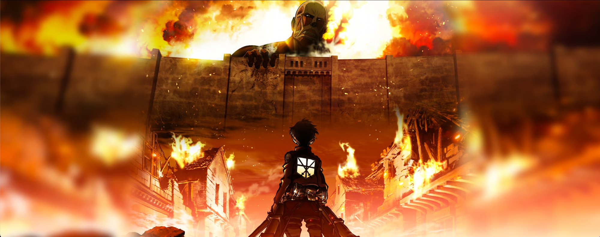 Attack on Titan Colossal Titan wall breach