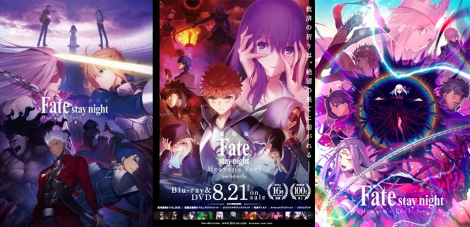 Fate stay night Heaven's Feel trilogy posters